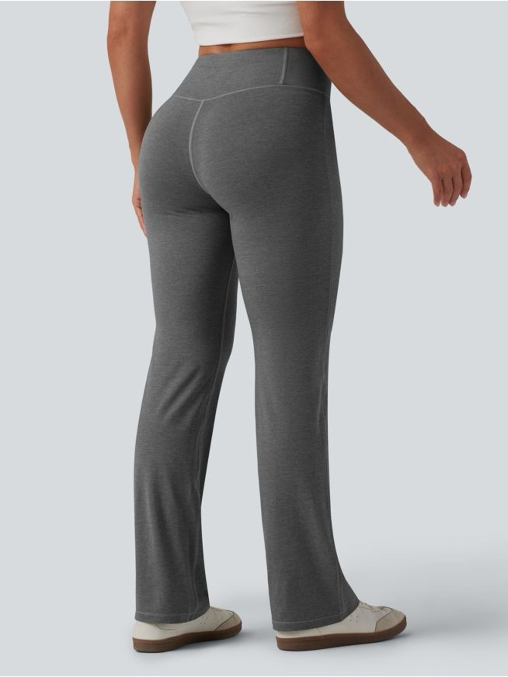 Halara Mid Rise Heathered Casual Bootcut Pants xl